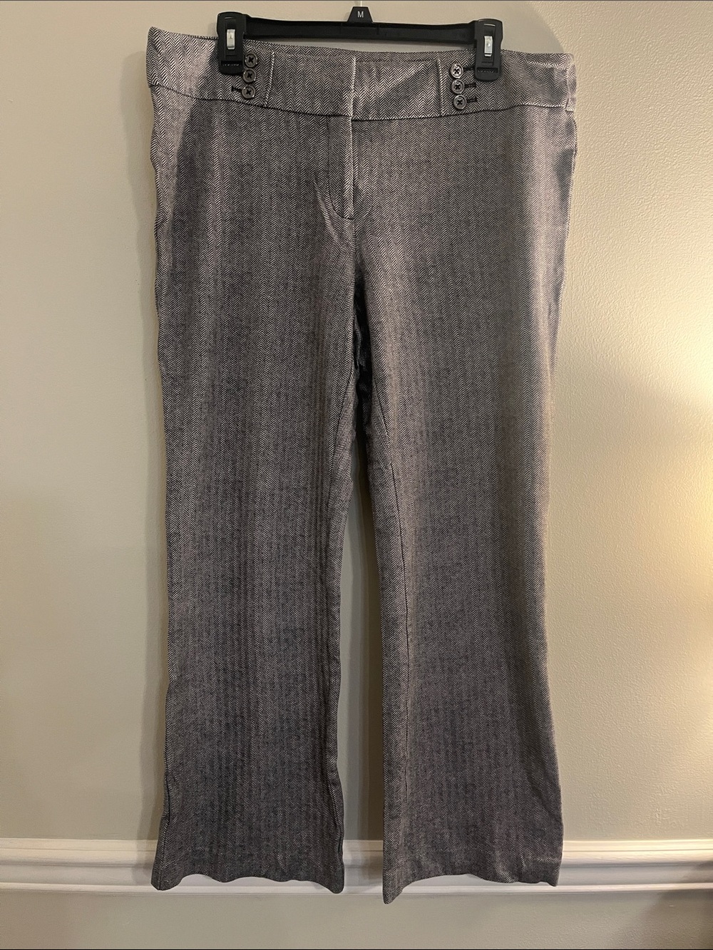 Anne Klein Heather Gray Straight-Leg Trousers